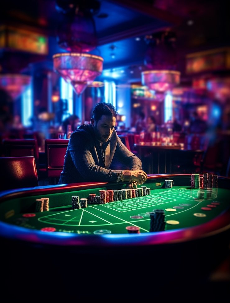 Papan taruhan European Roulette dengan tata letak lengkap